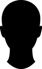 human head silhouette vector illustration