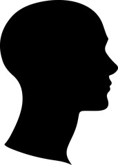 human head silhouette vector illustration