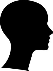 human head silhouette vector illustration