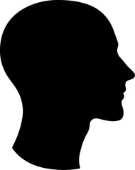 human head silhouette vector illustration