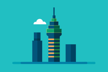 Obraz premium abstract city skyline