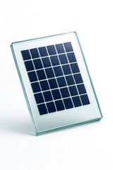 Renewable energy modern design solar panel on bright white background 10 words