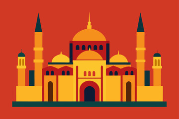 taj mahal vector illustration