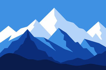 mountain landscape with blue sky