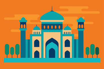taj mahal vector illustration