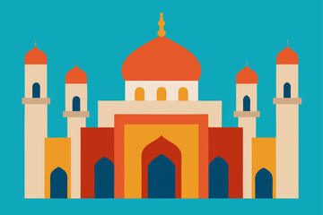 taj mahal vector illustration