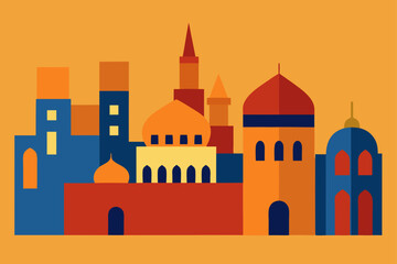 vector illustration of castle