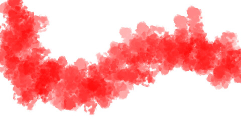 Red Color Fog or Smoke On Transparent Background