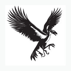 vector illustration of ancient bird archaeopteryx