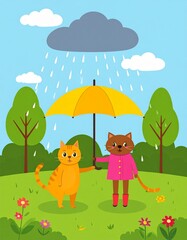 It's raining cats and dogs,careful and pity,lovely