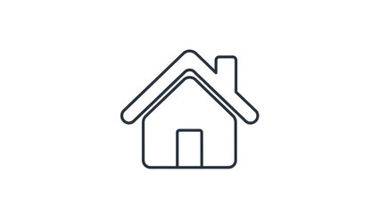 Minimalist vector icon of a home (house symbol).