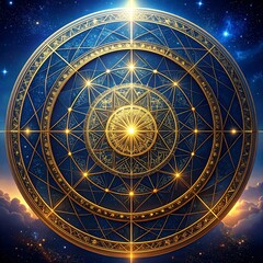 Celestial mandala, intricate design