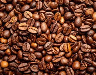 Obraz premium Roasted Coffee Beans Background Texture