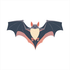 Cartoon bat in flight
