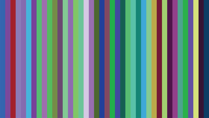Obraz premium Vertical stripes of various colors including blue purple green and yellow pattern background