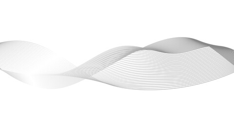 Abstract wavy lines pattern background, black wave banner template abstract black wave design on white background,  flowing across white background.