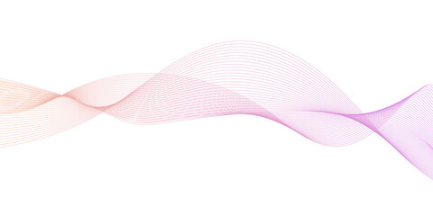 Abstract Pink wave line background, design graphic element flowing across white background, abstract pink wave design on white background, Pink abstract colorful geometric lines made of paper.