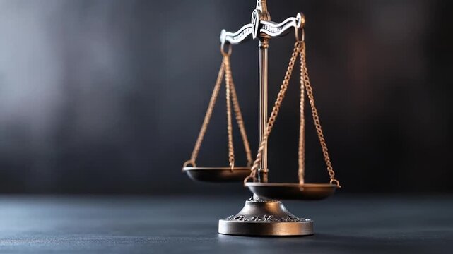 Balance scale of justice legal concept symbol of law and court weighing fairness