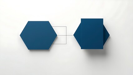 Modern geometric flow diagram on neutral background, representing business efficiency and optimization.