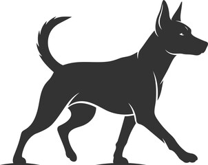 Vector silhouette of a dog animal black illustration