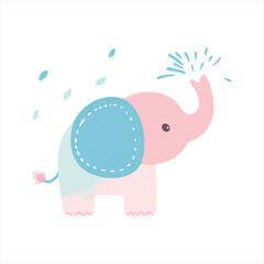 vector Cute elephant illustration