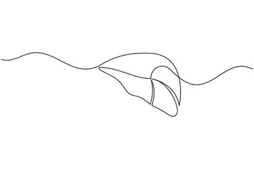Obraz premium Liver anatomy continuous single line drawing. human organ concept isolate outline vector illustration