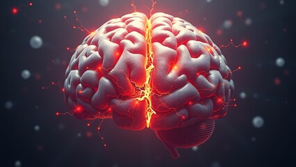 A fractured digital brain puzzle with biological neurons slipping through, illustrating AI limitations.