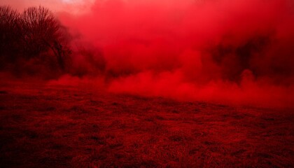 a deep saturated red mist enveloping a lively red backdrop forms a bold and striking foundation this intense red haze enhances the vibrant red background