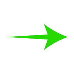 Minimal green arrow icon design. 