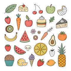 vector illustration collection of hand drawn doodle
