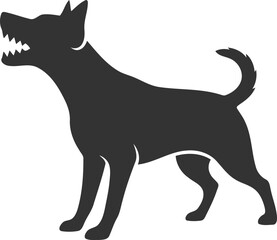 Vector silhouette of a dog animal black illustration