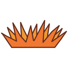 orange grass icon vector illustration