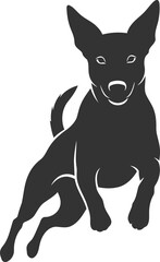 Vector silhouette of a dog animal black illustration