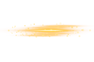 Golden bokeh lights on Transparent background for festive and elegant design Isolated PNG File