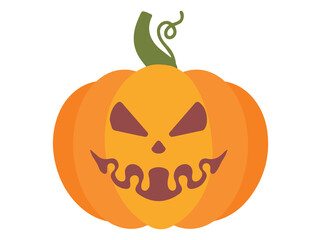 Pumpkin Face Halloween Illustration