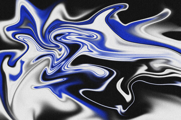 Dynamic abstract swirl of blue, white, and black with a grainy texture, suggesting fluid motion and energetic, chaotic movement