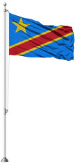 Congo Flag on Pole