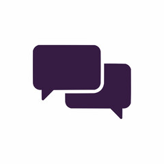 Minimalist Chat Graphic – Overlapping Talk Bubbles Illustration