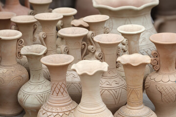 ceramic vases in the shop