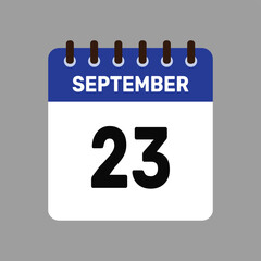 calendar with september 23 icon vector reminder for important deadlines and special events this autumn season