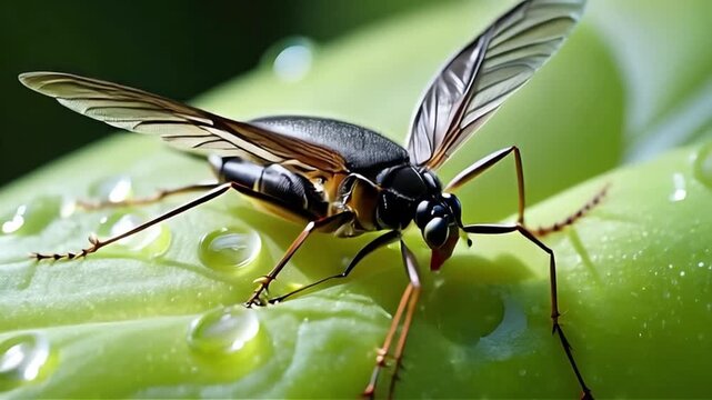 mosquito larvae and pupae in polluted water 