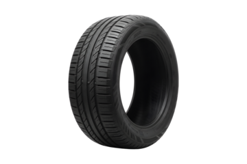 Car tire isolated on white background, 3d rendering, transparent background