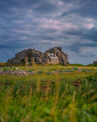 ruins of an old stone house in france