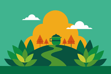 Fototapeta premium vector illustration of an old house