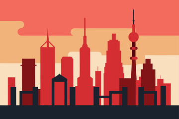 Obraz premium seattle skyline illustration