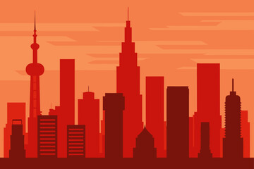 Obraz premium toronto skyline at sunset