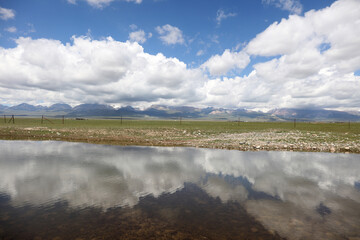 clouds over the river