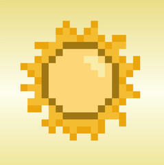 sun pixel art sunshine daytime pixelized