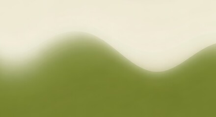 Obraz premium Abstract olive green and cream gradient background with wavy pattern