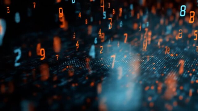 Abstract digital numbers